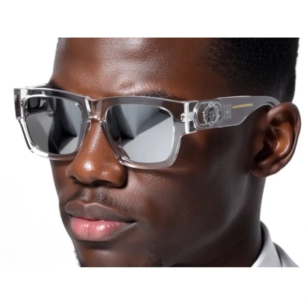 Sunglasses‎ Clear Frame Silver Lens Designer Fashion Men Street Wear Elegant New